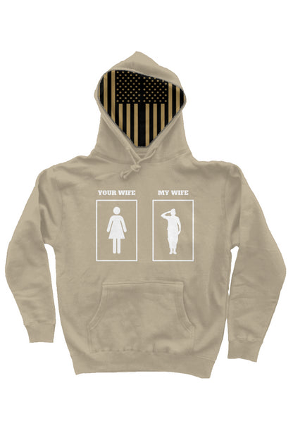 Your wife heavyweight pullover hoodie
