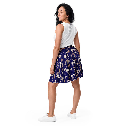 Military Women Toile Skater Skirt