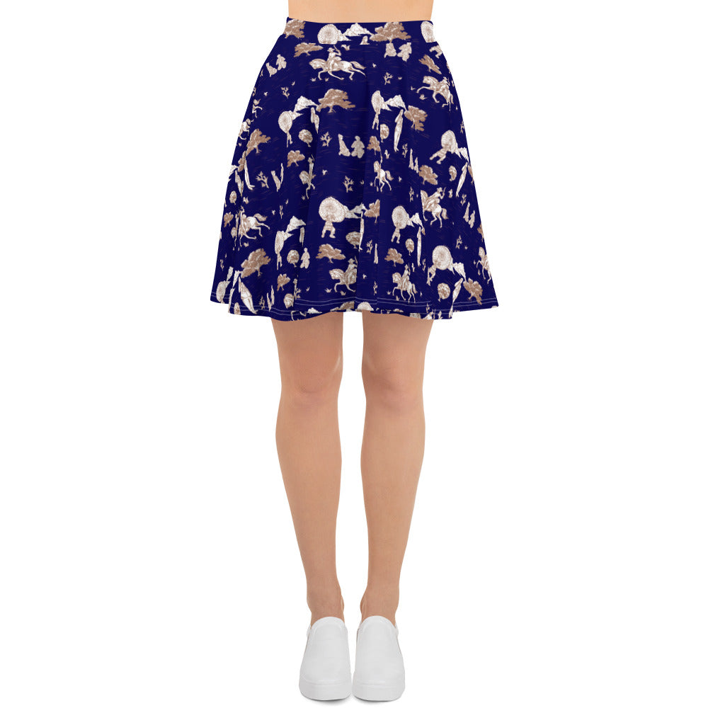 Military Women Toile Skater Skirt