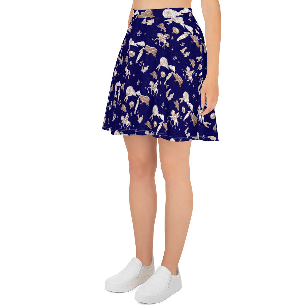 Military Women Toile Skater Skirt