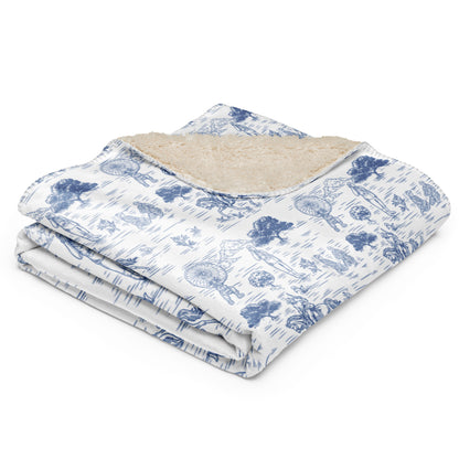 Military Women Toile Sherpa blanket