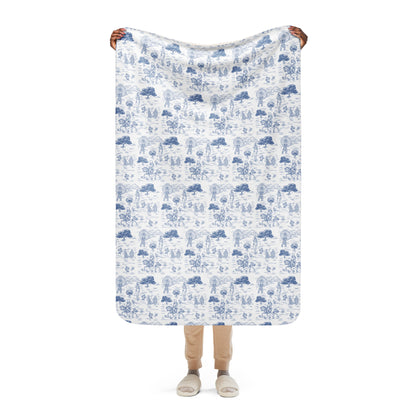 Military Women Toile Sherpa blanket