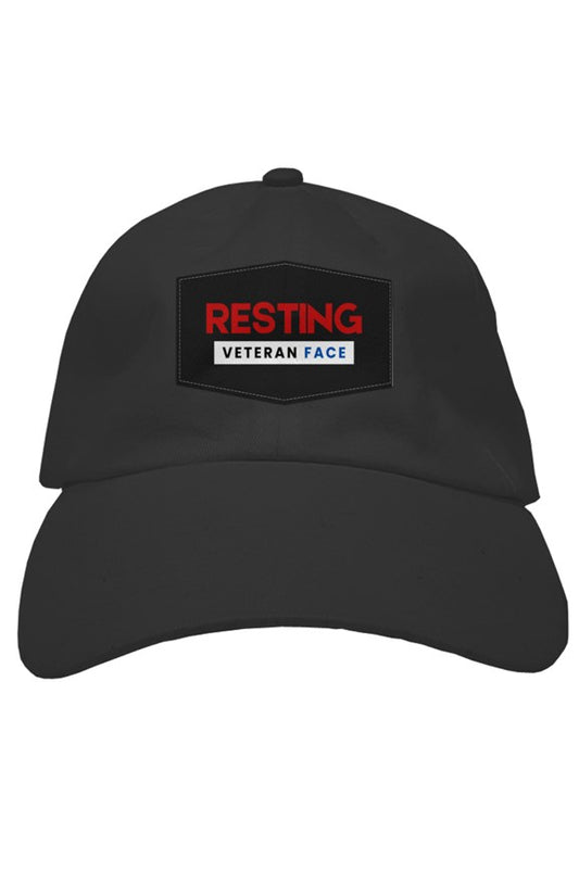 Resting Veteran Face soft baseball caps