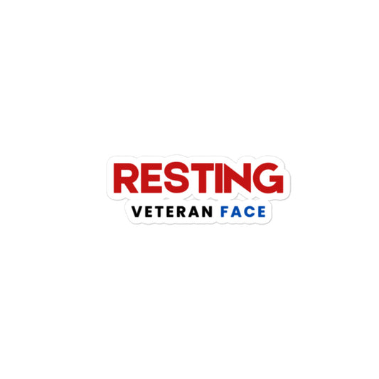 Resting Veteran Face Bubble-free stickers