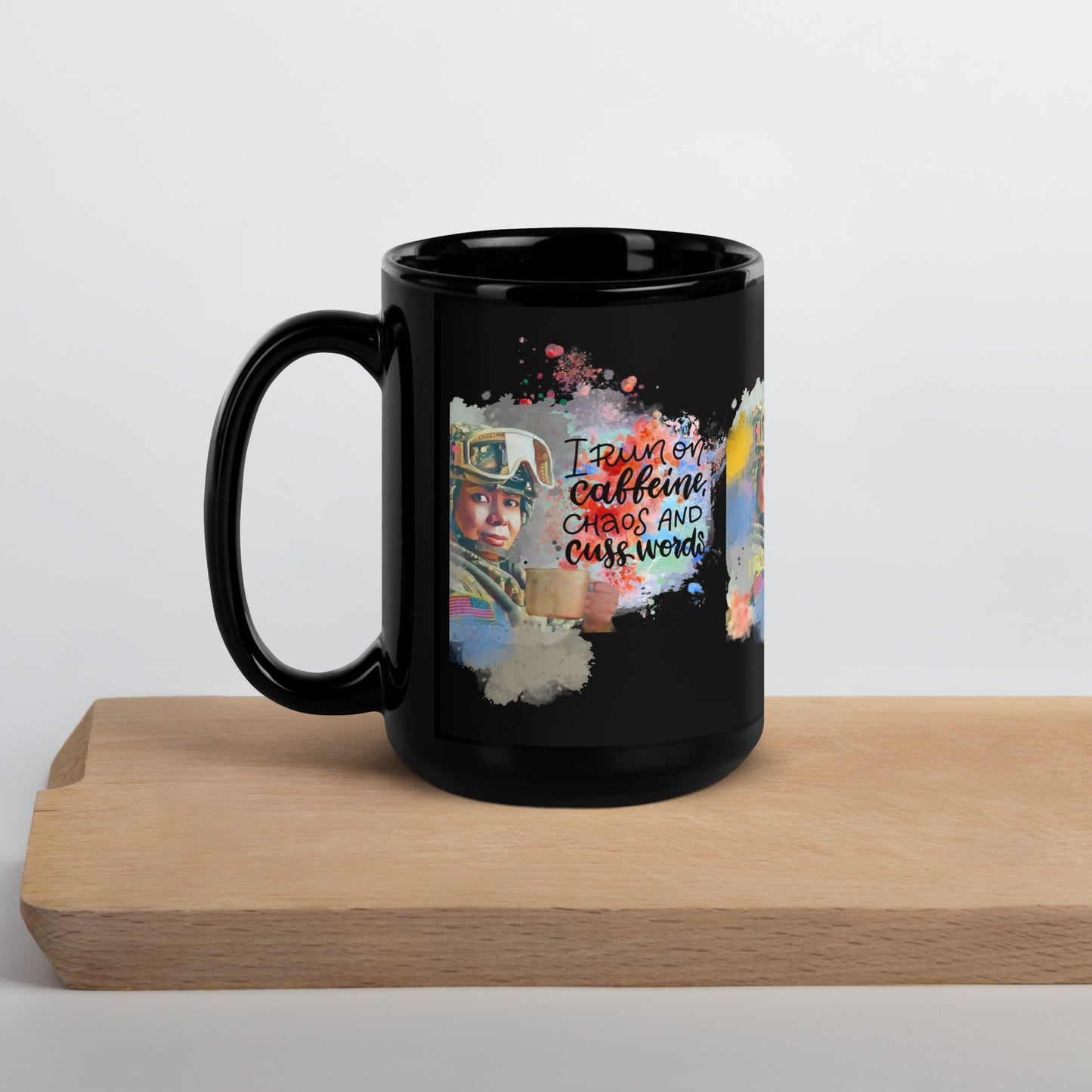 Caffeine, Chaos, and Cuss Words Mug