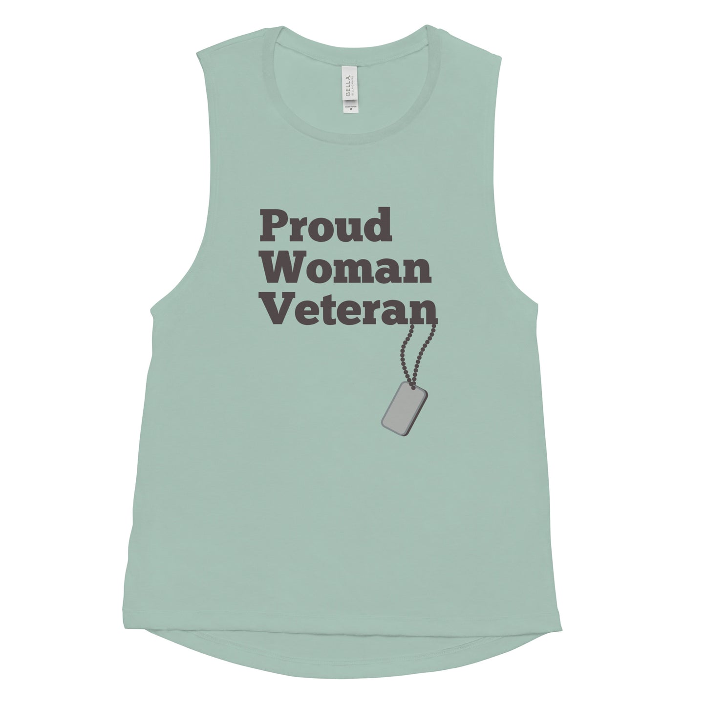Proud Woman Veteran Ladies’ Muscle Tank